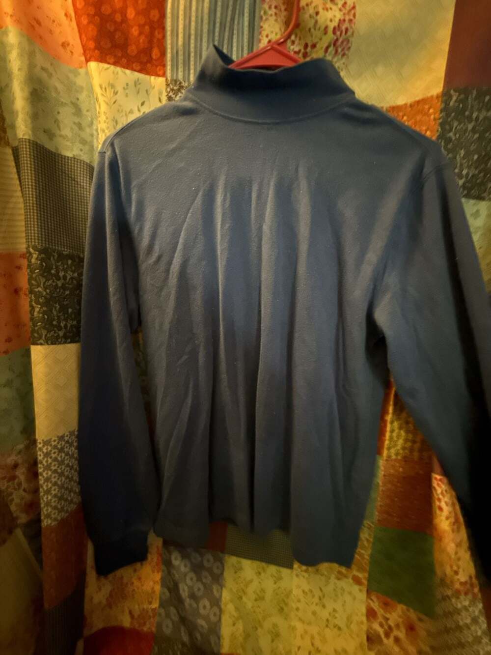 Lands' End Blue Long Sleeve Turtleneck Shirt